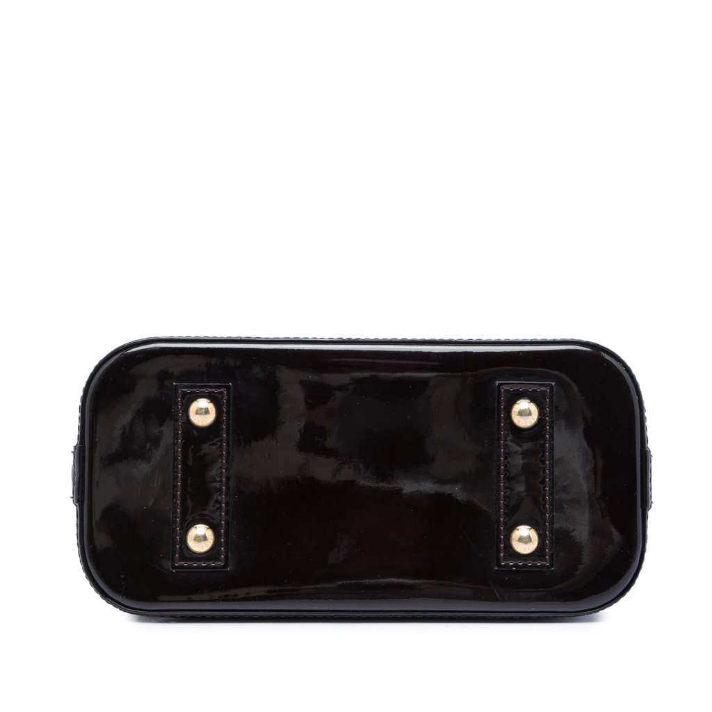 Louis Vuitton Monogram Vernis Alma BB Purple Leather Good - Inside View