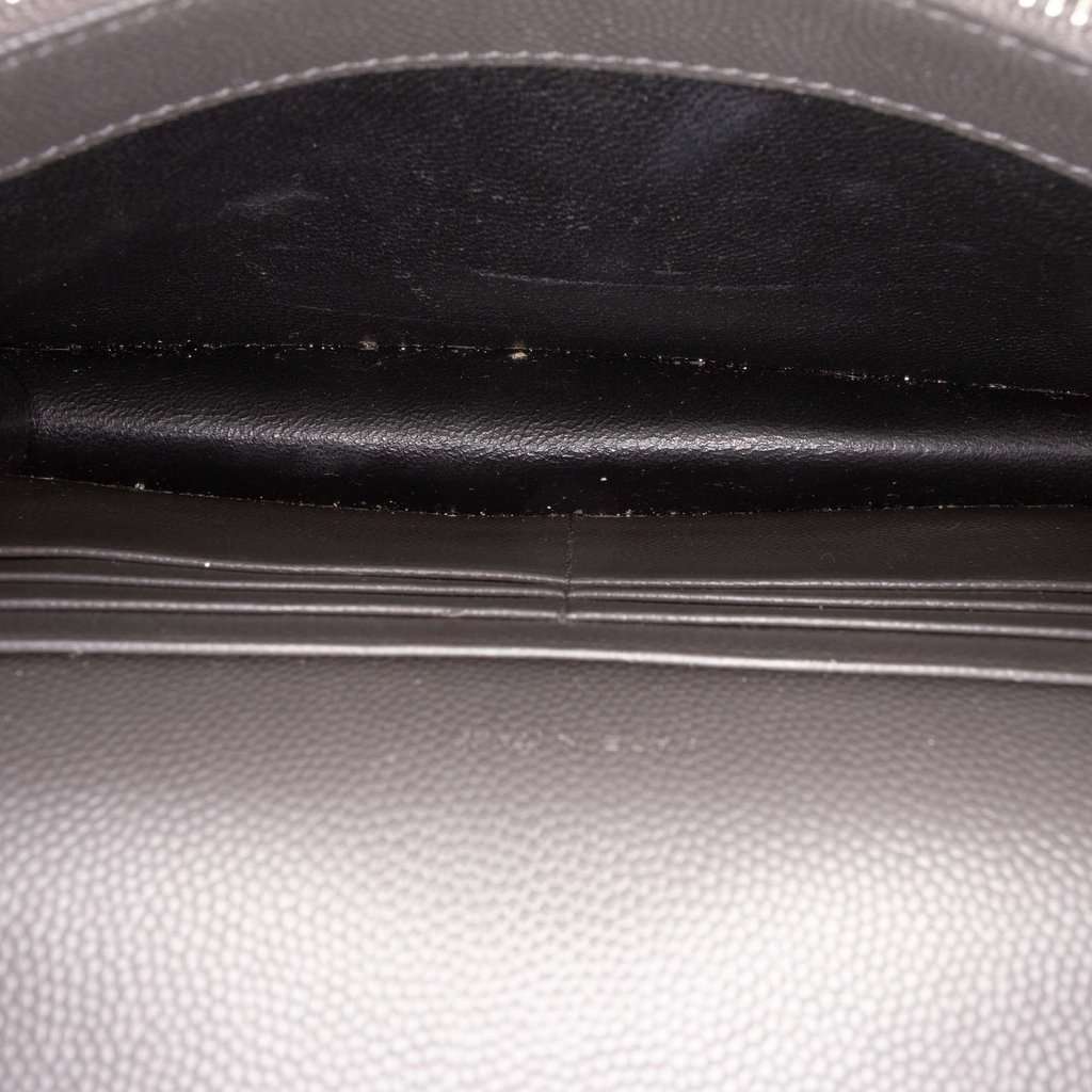 Saint Laurent Grain De Poudre Chevron Cassandre Envelope Chain Wallet MultiColor Leather Very good - Model View