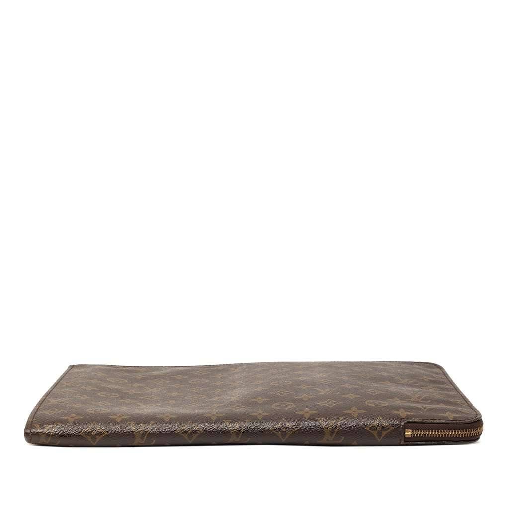 Louis Vuitton Monogram Poche Documents Portfolio Brown Very good - Inside View