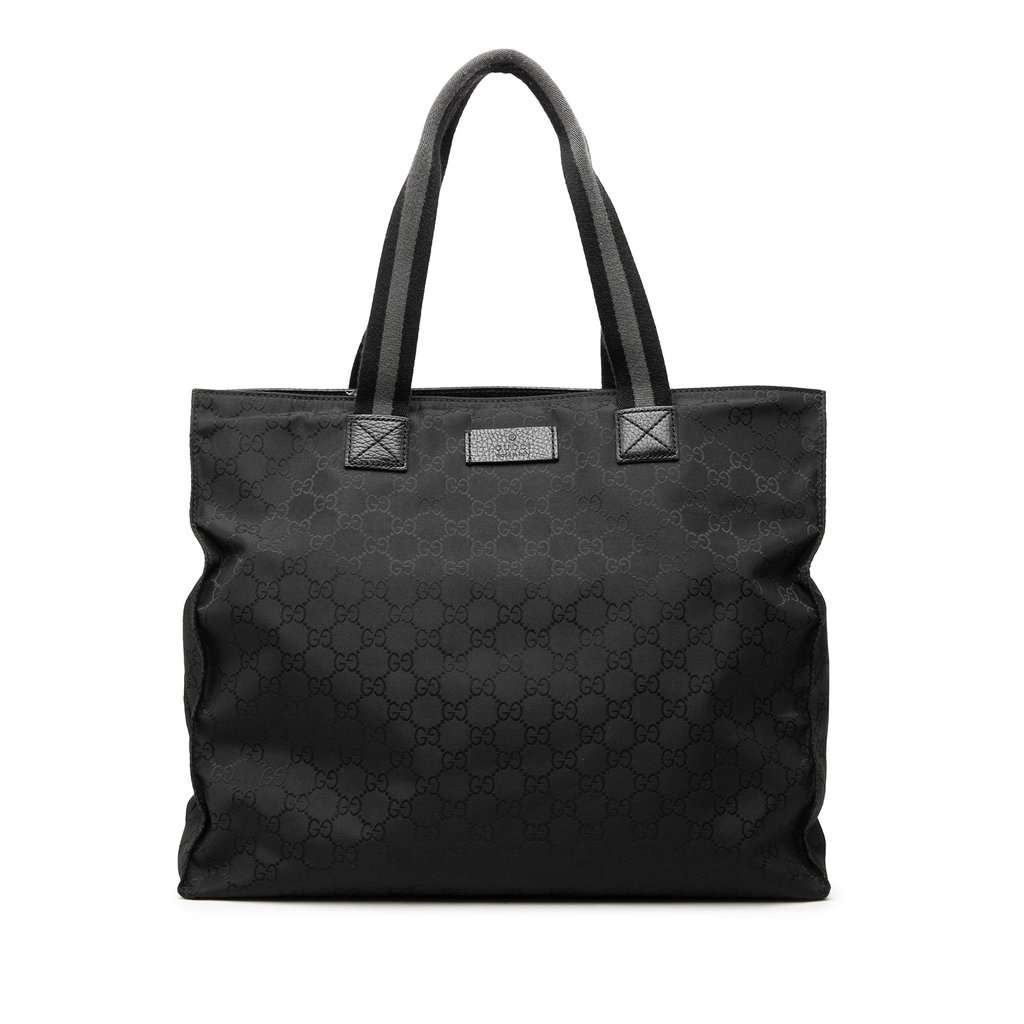Gucci GG Nylon Web Tote Black Very good - Front View