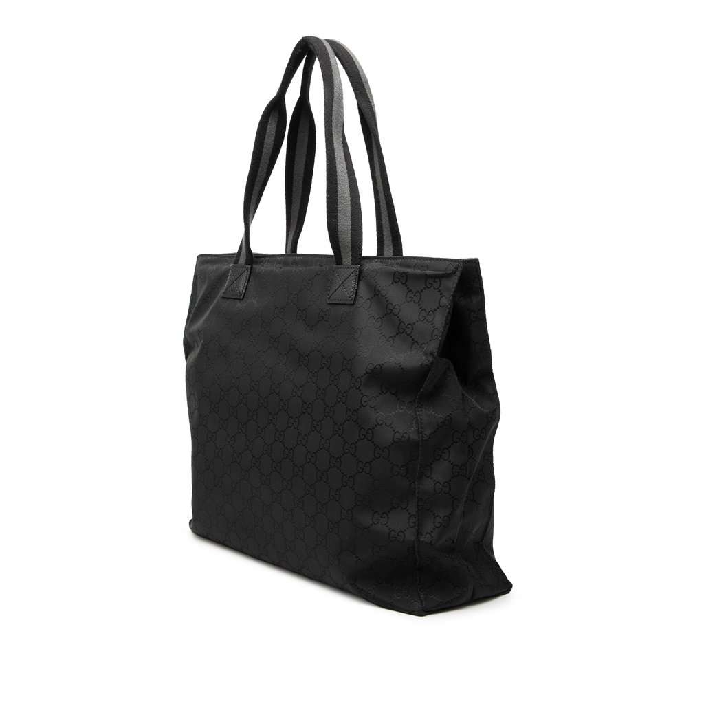 Gucci GG Nylon Web Tote Black Very good - Back View