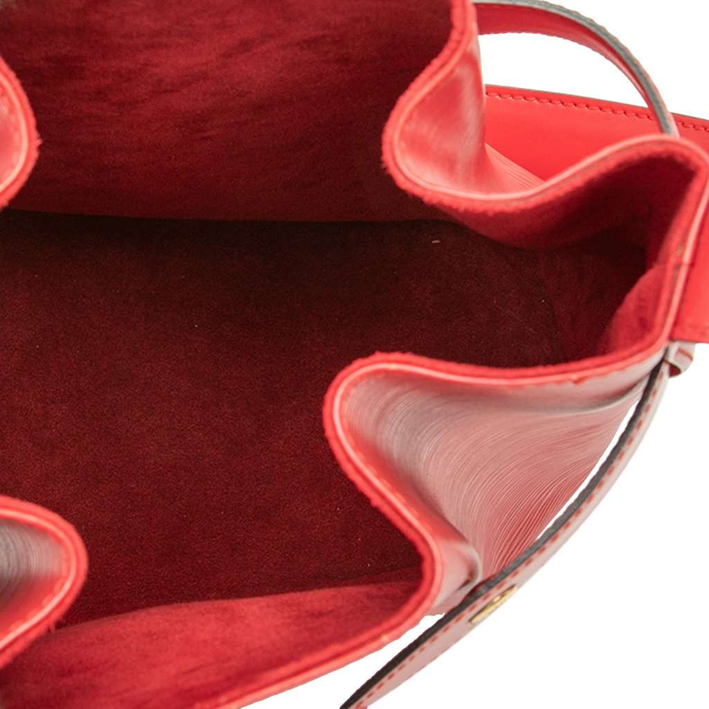 Louis Vuitton Epi Sac D Epaule PM Red Leather Very good - Model View