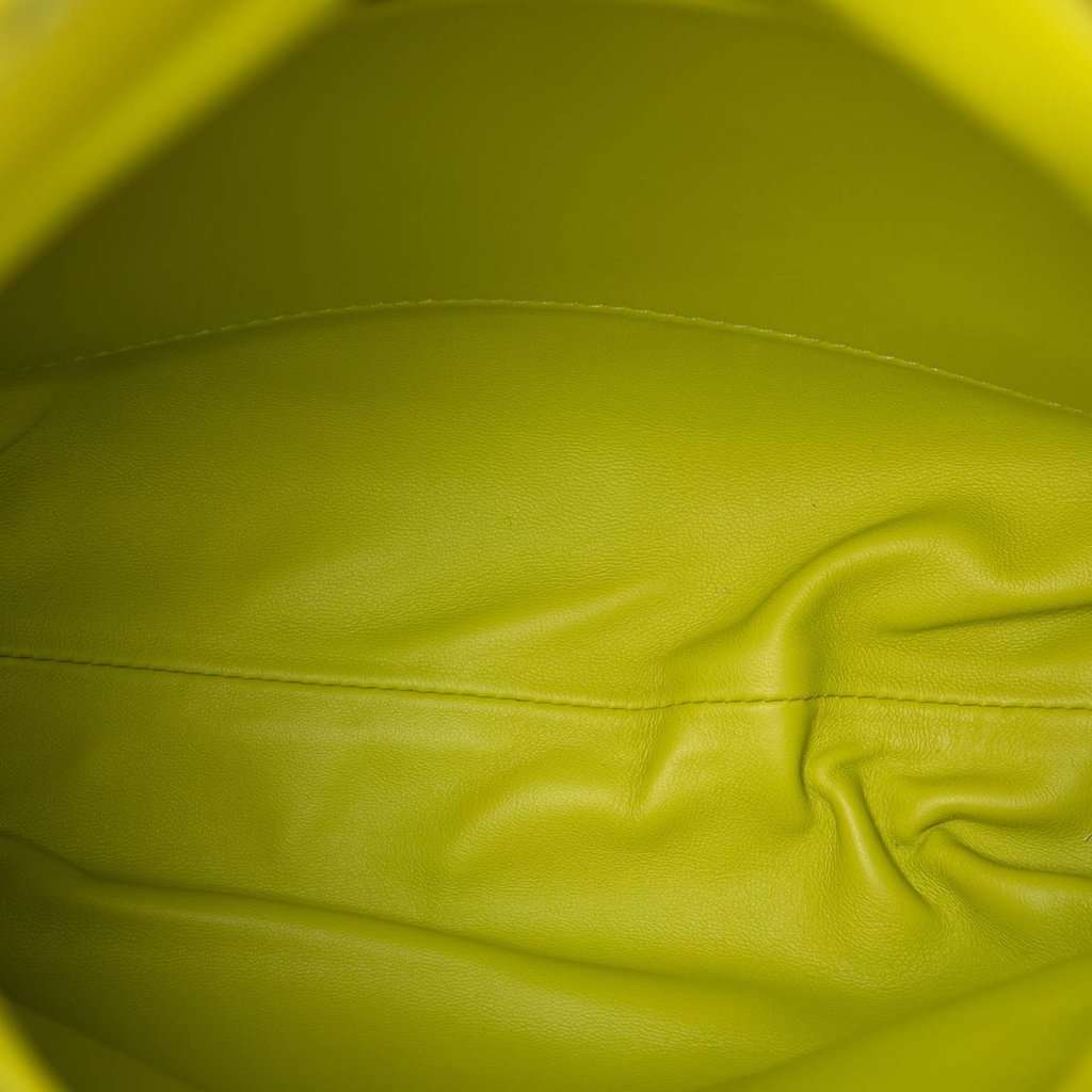 Bottega Veneta Nappa Intrecciato Fold Crossbody Yellow Leather Very good - Model View
