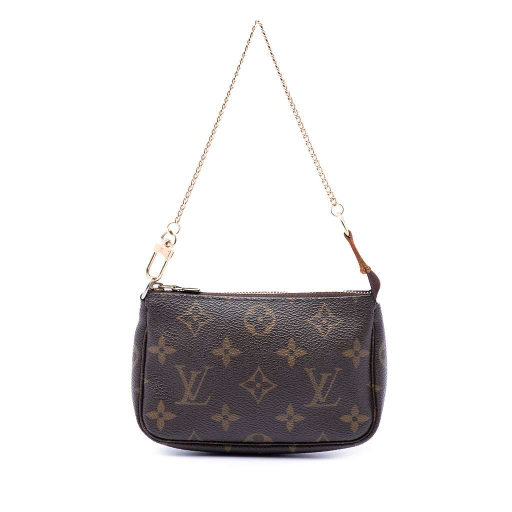 Louis Vuitton Monogram Mini Pochette Accessoires Brown Very good - Front View