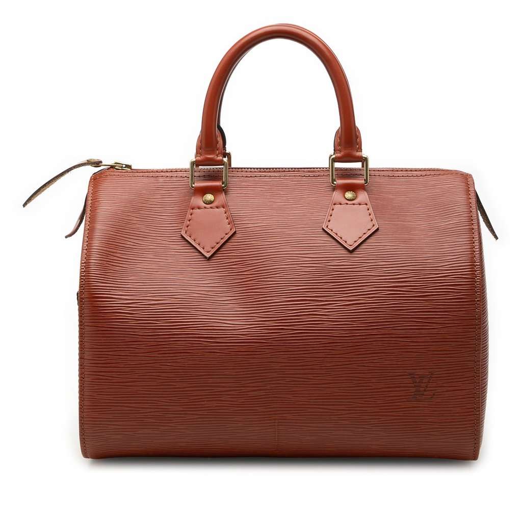Louis Vuitton Epi Speedy 25 Brown Leather Very good - Front View
