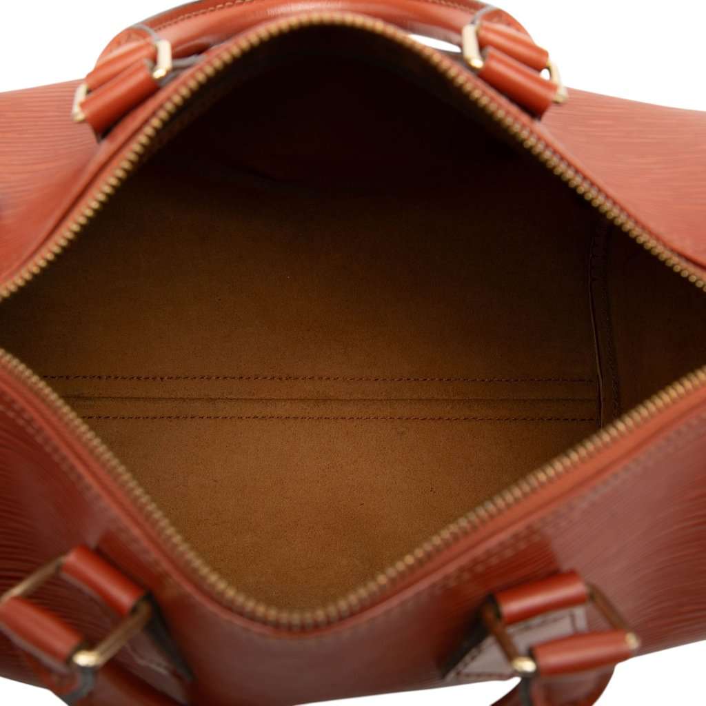Louis Vuitton Epi Speedy 25 Brown Leather Very good - Model View