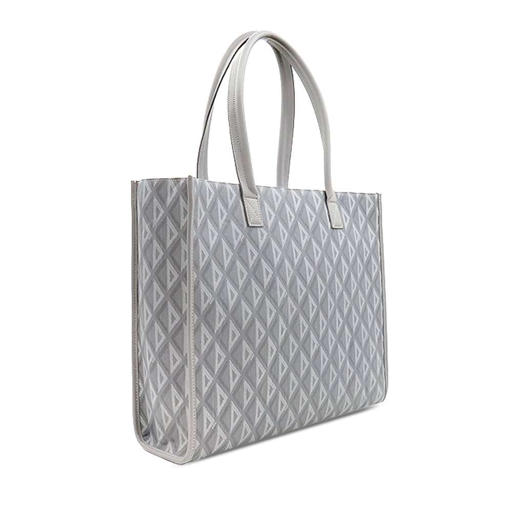 Dior Large CD Diamond Coated Canvas Safari Tote MultiColor Very good condition - Back View