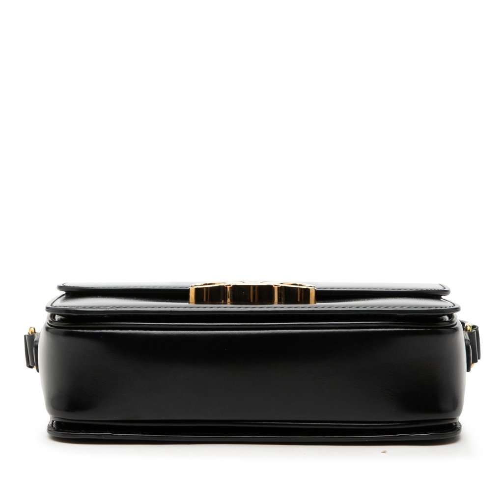 Celine Teen Shiny Calfskin Triomphe Crossbody Black Leather Very good condition - Inside View