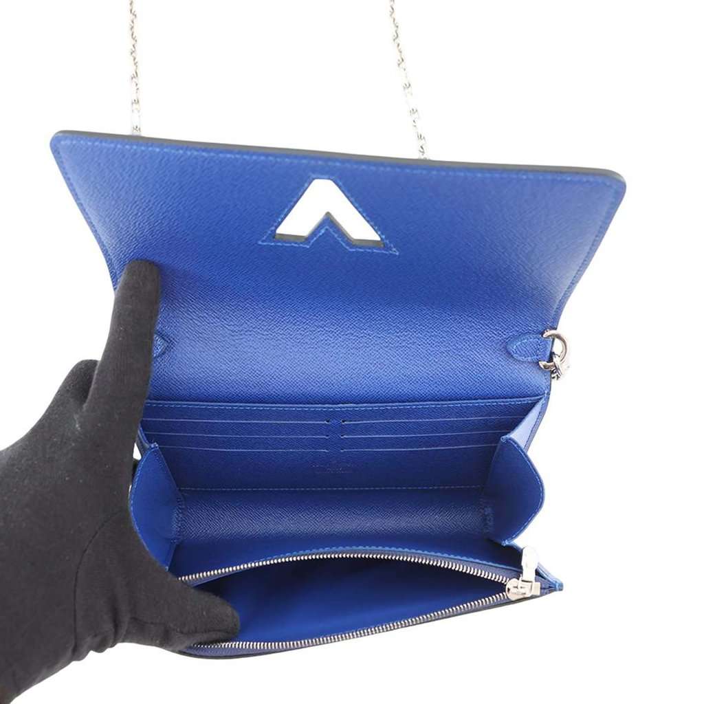 Louis Vuitton Epi Flamingo Twist Wallet On Chain Blue Leather Very good - Model View