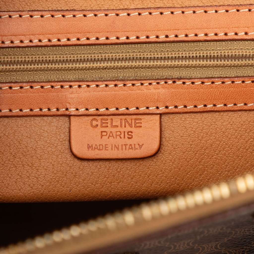 Celine Macadam Coated Canvas Dome Handbag Brown Very good condition - Box View