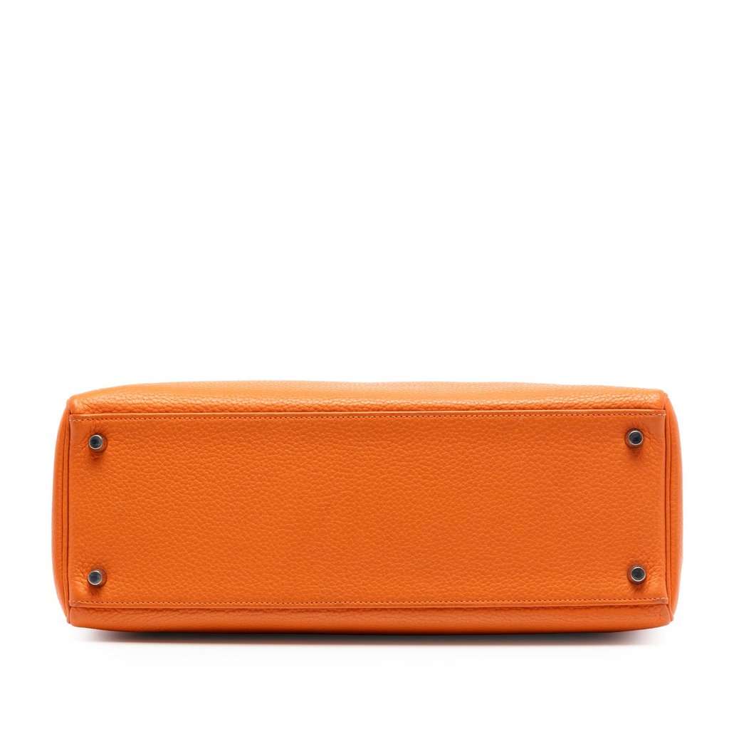 Hermès Togo Kelly II Retourne 35 Orange Leather Very good condition - Inside View
