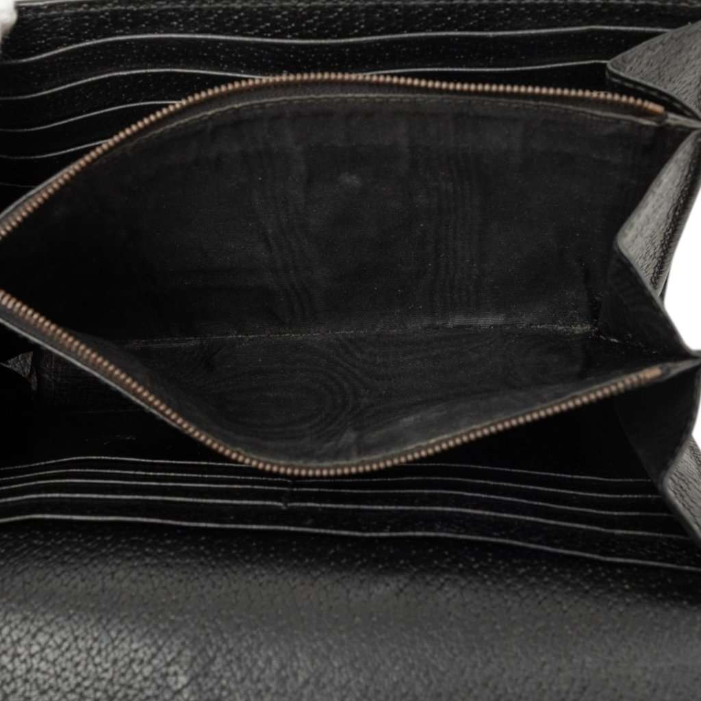 Gucci Mini Calfskin Dionysus Web Wallet On Chain Black Leather Very good - Model View