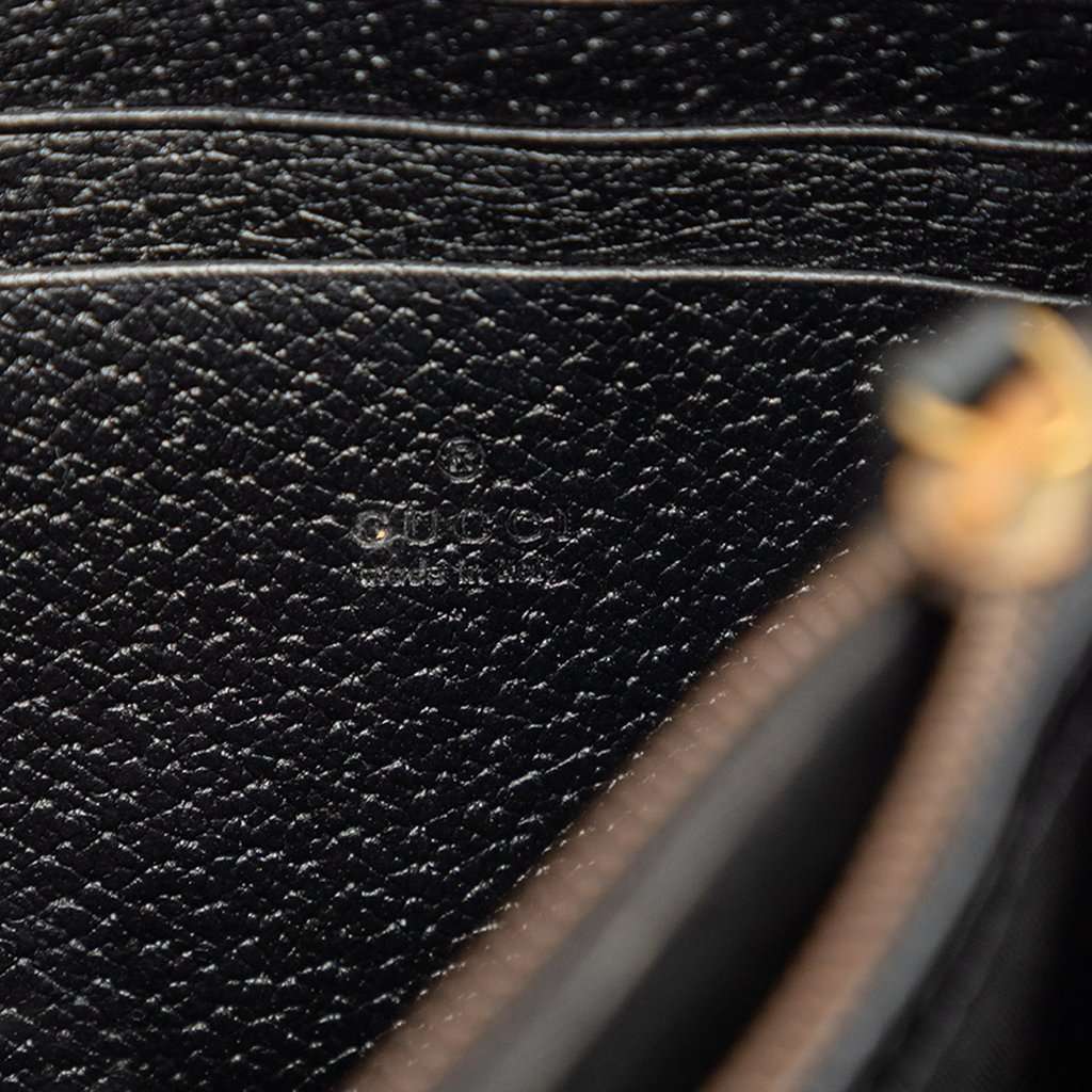 Gucci Mini Calfskin Dionysus Web Wallet On Chain Black Leather Very good - Box View
