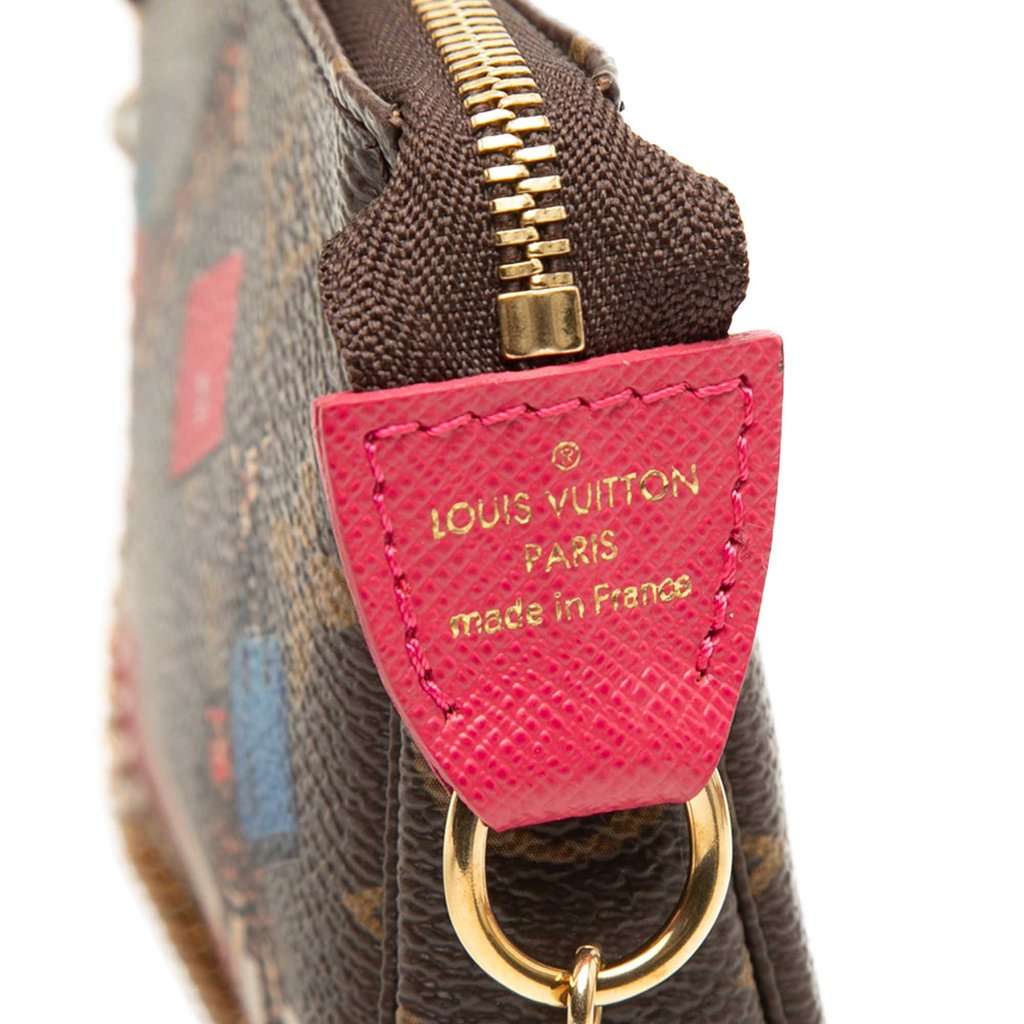 Louis Vuitton Monogram Giraffe Christmas Mini Pochette Accessoires Brown Very good condition - Box View