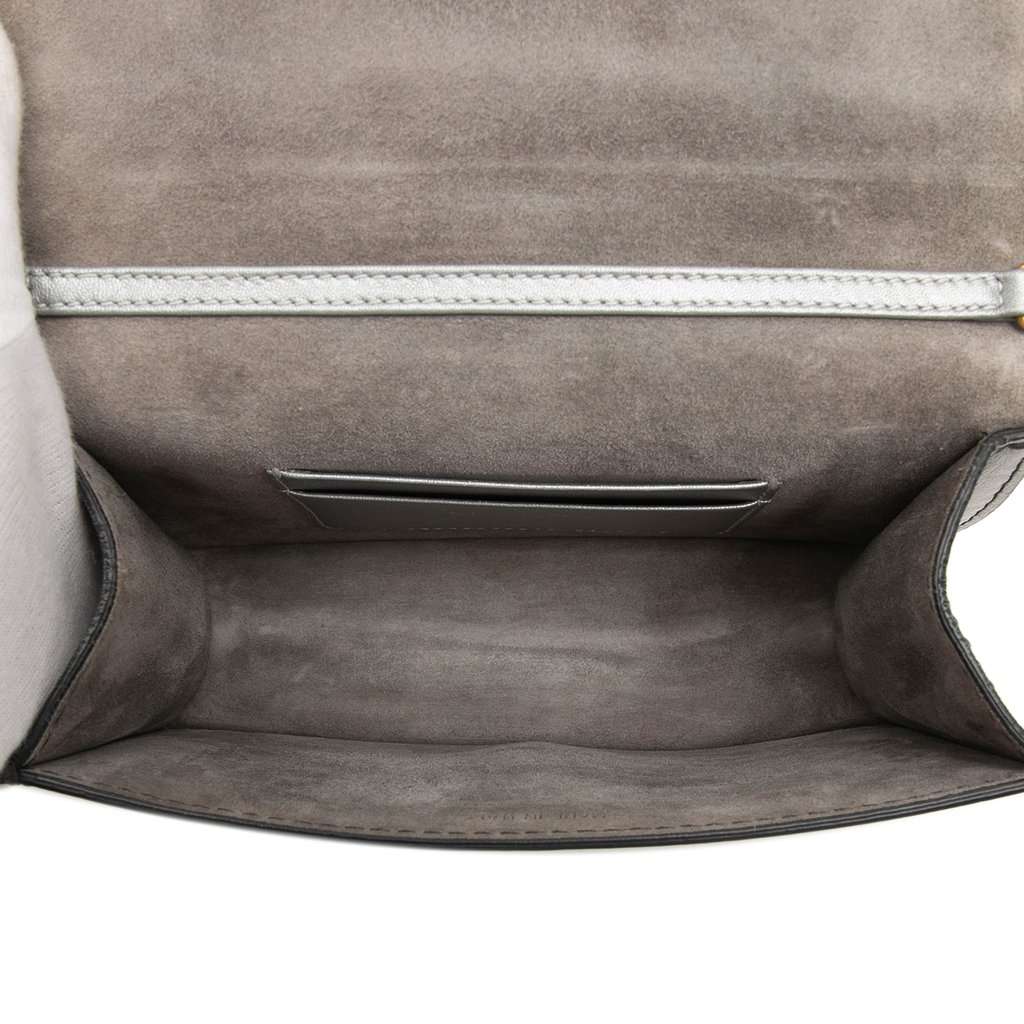 Dior Metallic Calfskin JAdior Clutch with Chain Silver Leather Very good condition - Model View
