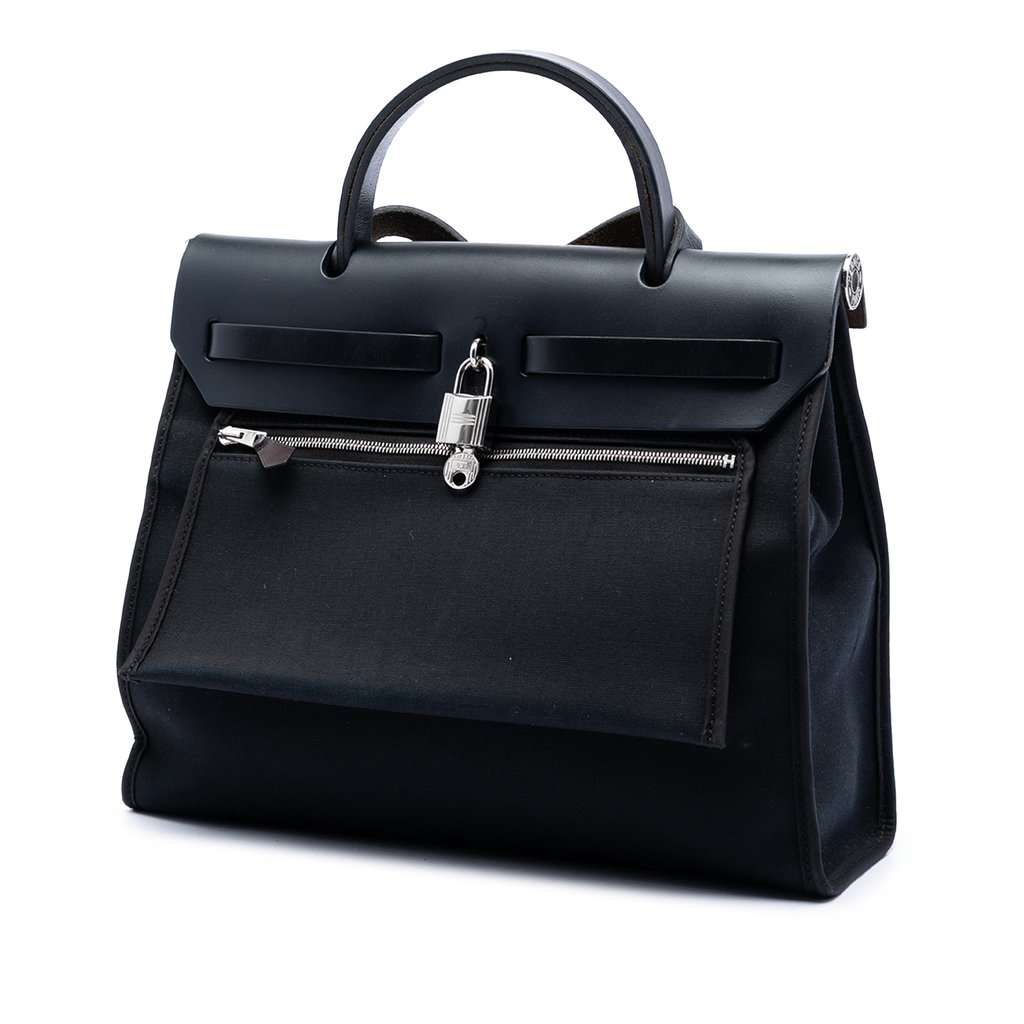 Hermès Toile H Berline Herbag Zip 31 Black Very good condition - Back View