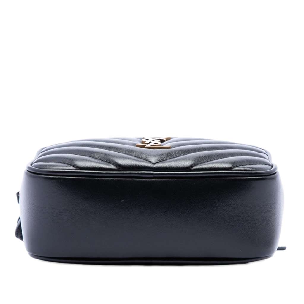 Saint Laurent Mini Matelasse Calfskin Monogram Lou Tassel Camera Bag Black Leather Very good - Inside View