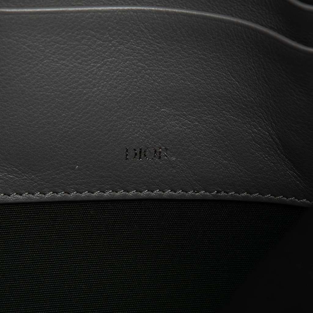 Dior Oblique Canvas A4 Zipped Pouch Grey Very good condition - Box View