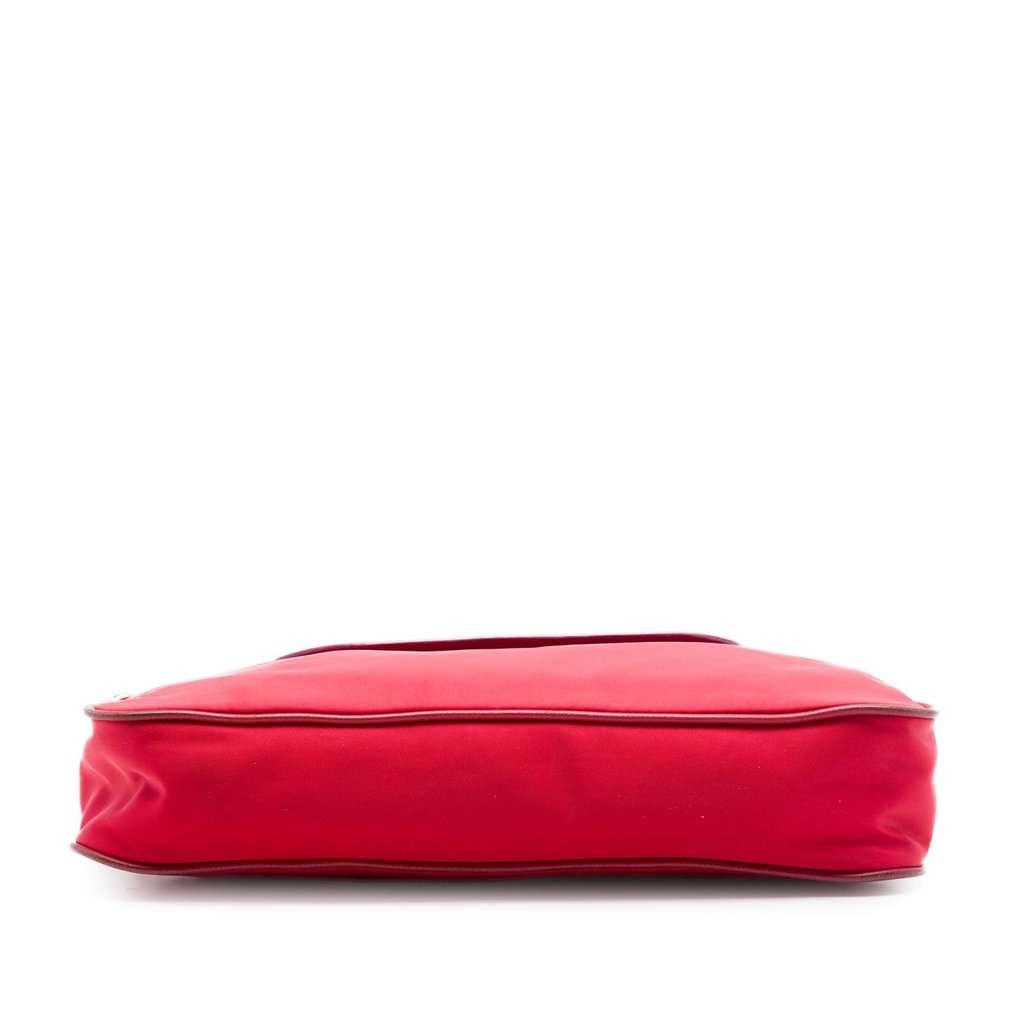 Prada Saffiano Trimmed Tessuto Chain Crossbody Red Very good - Inside View
