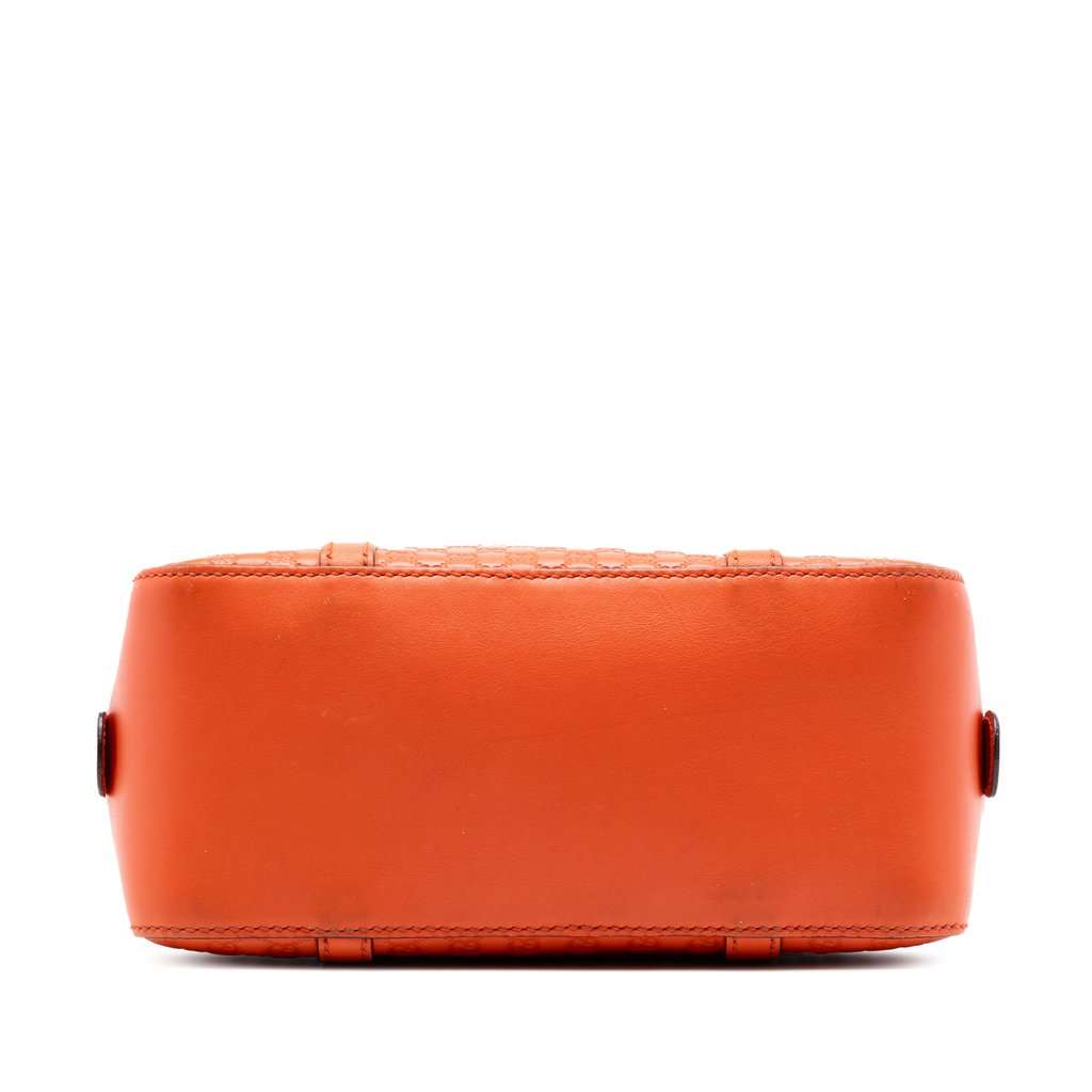 Gucci Small Microguccissima Bree Satchel Orange Leather Very good condition - Inside View