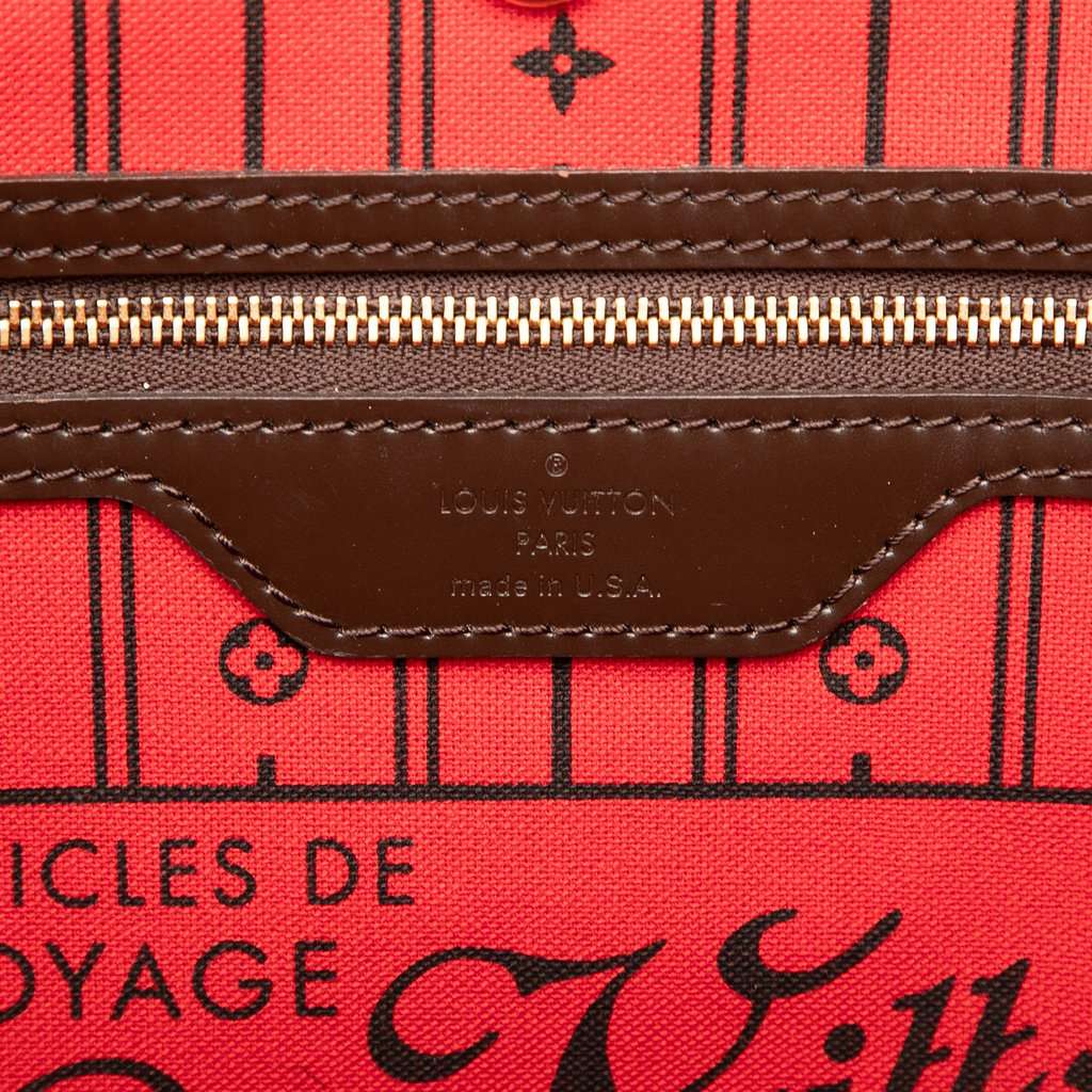 Louis Vuitton Damier Ebene Neverfull MM Brown Very good - Box View