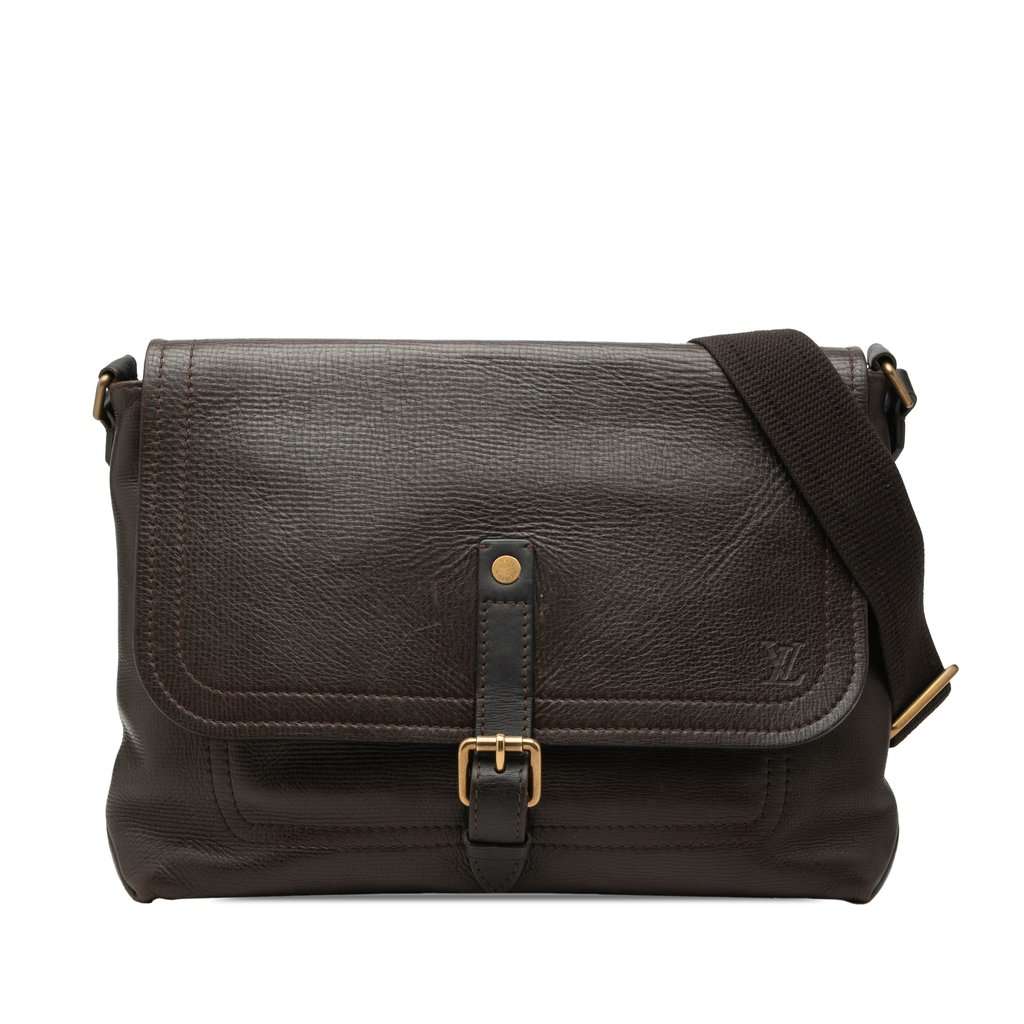 Louis Vuitton Utah Omaha Brown Leather Good condition - Front View