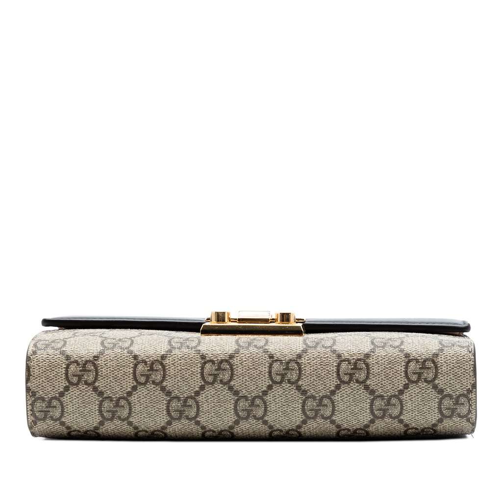 Gucci Small GG Supreme Padlock Wallet on Strap Beige Very good condition - Inside View
