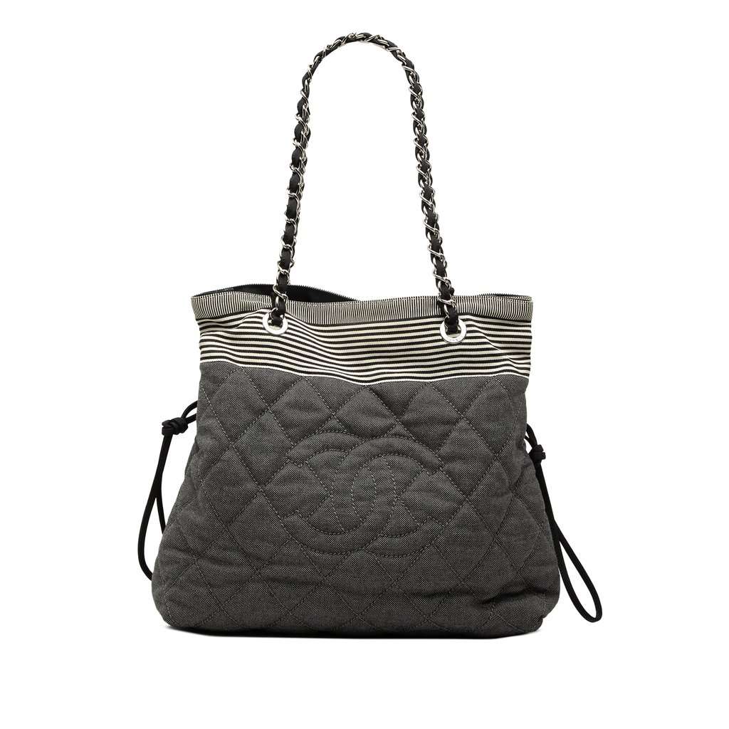 Chanel CC Quilted Denim Bonbon Tote Other Very good condition - Front View