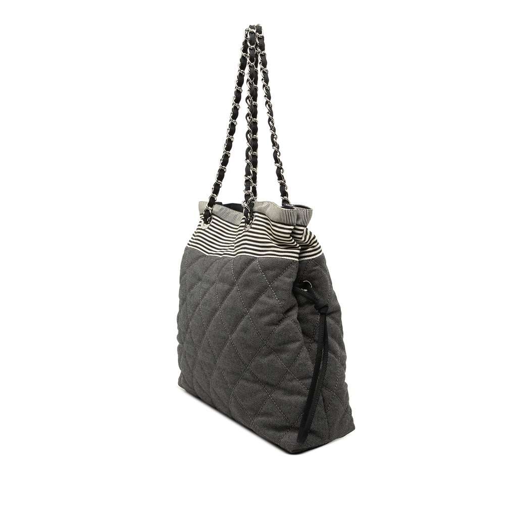 Chanel CC Quilted Denim Bonbon Tote Other Very good condition - Back View