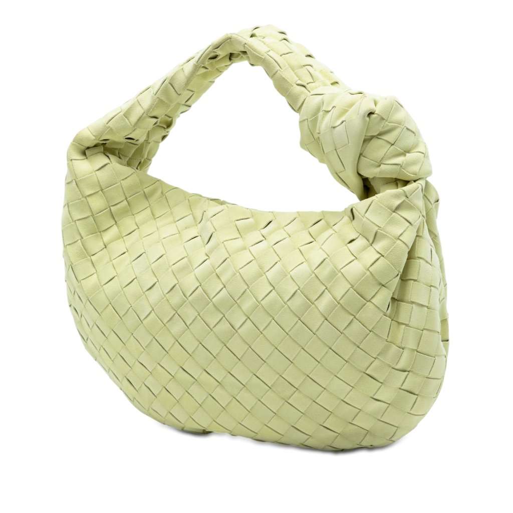 Bottega Veneta Teen Suede Intrecciato Jodie Yellow Leather Very good condition - Back View