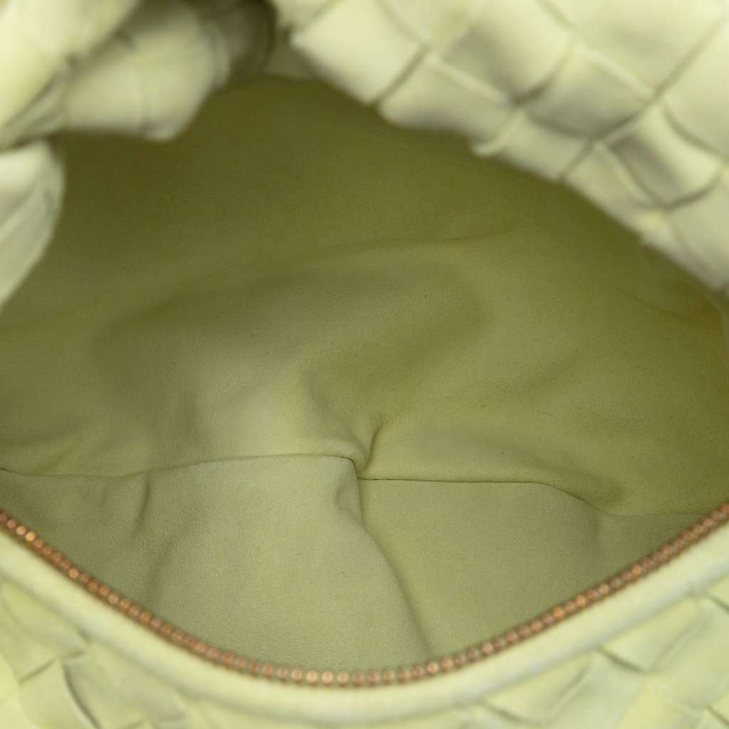 Bottega Veneta Teen Suede Intrecciato Jodie Yellow Leather Very good condition - Model View