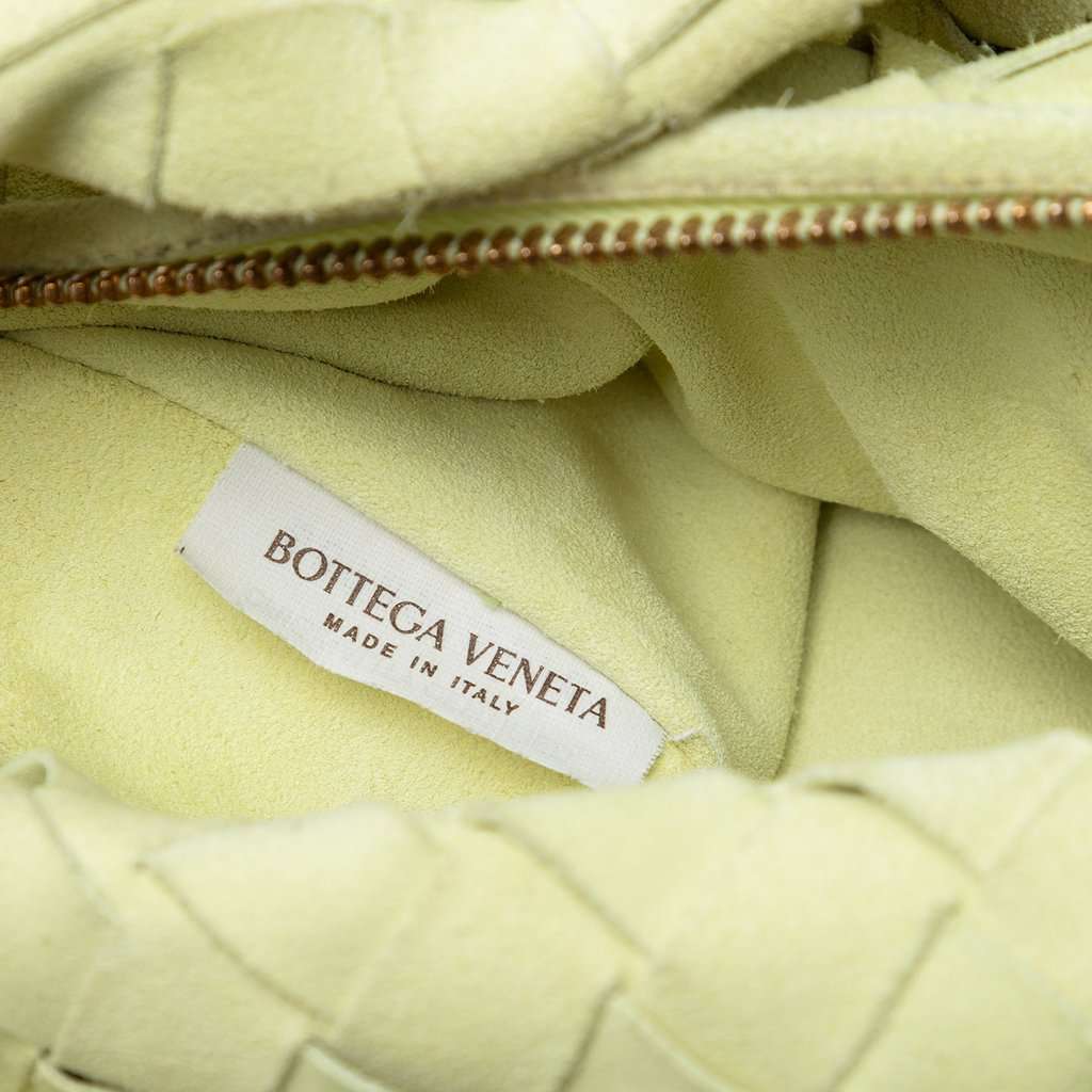 Bottega Veneta Teen Suede Intrecciato Jodie Yellow Leather Very good condition - Box View