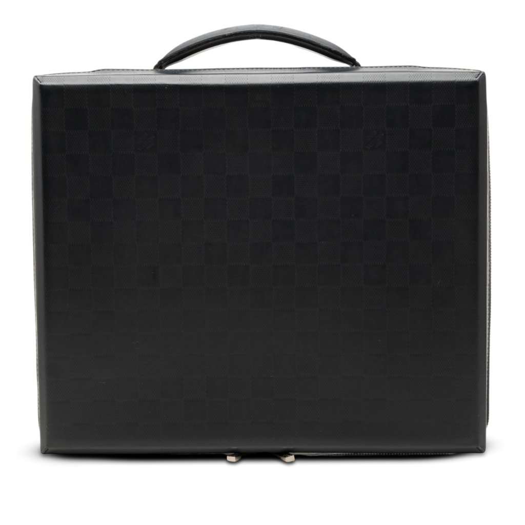 Louis Vuitton Damier Glace Luke Briefcase Black Leather Very good - Front View
