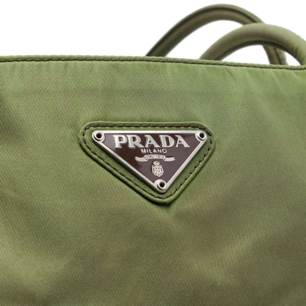 Prada Tessuto Tote Green Very good - Box View