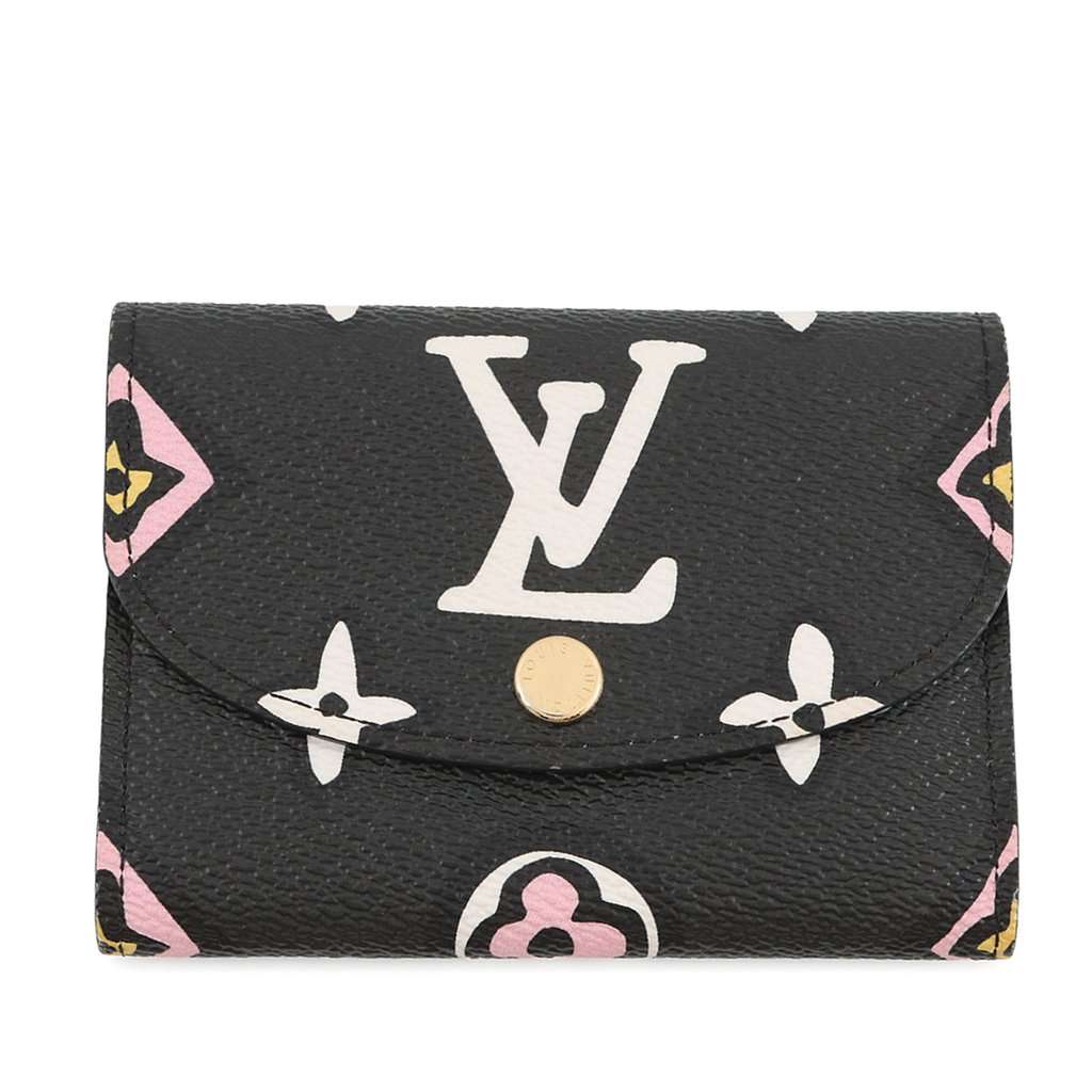 Louis Vuitton Monogram Giant Wild at Heart Rosalie Coin Purse Black Very good condition - Front View