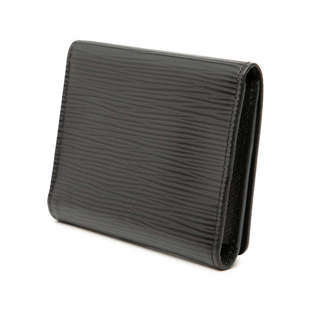 Louis Vuitton Epi Card Case Black Leather Very good condition - Back View