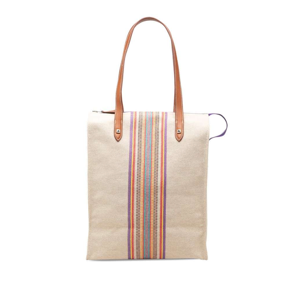 Hermès Toile Mira Ganges Tall Tote Beige Very good condition - Front View