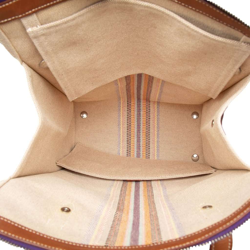 Hermès Toile Mira Ganges Tall Tote Beige Very good condition - Model View