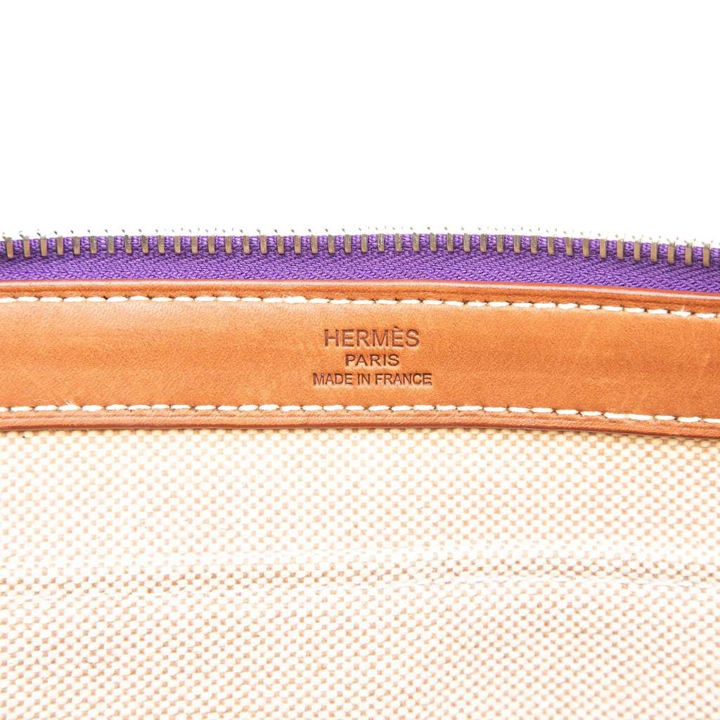 Hermès Toile Mira Ganges Tall Tote Beige Very good condition - Box View