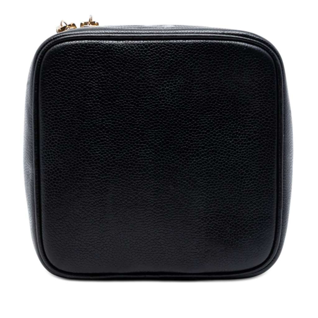 Chanel CC Caviar Vanity Case Black Leather Very good - Inside View