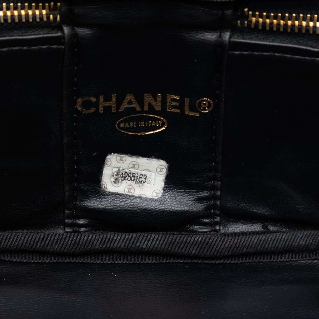 Chanel CC Caviar Vanity Case Black Leather Very good - Box View