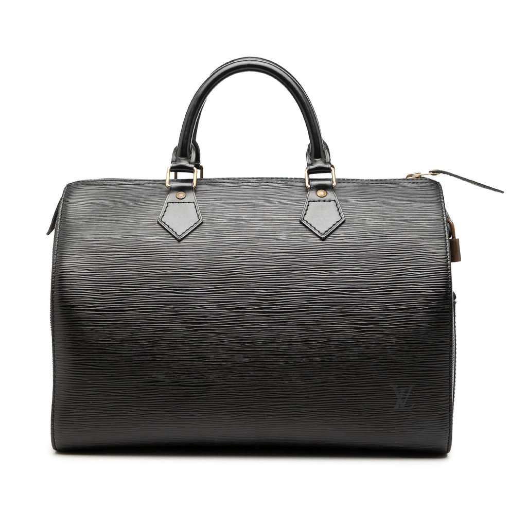 Louis Vuitton Epi Speedy 30 Black Leather Very good - Front View