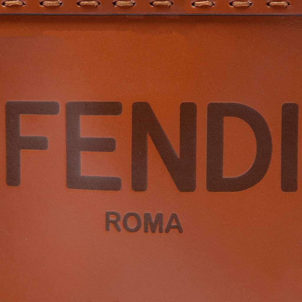 Fendi Mini Leather Sunshine Shopper Tote Brown Leather Very good - Box View