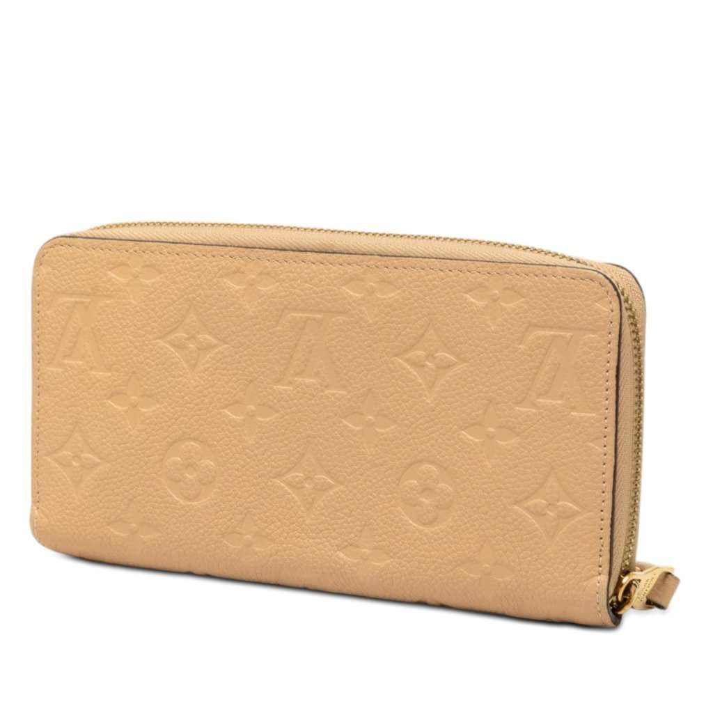 Louis Vuitton Monogram Empreinte Zippy Long Wallet Beige Leather Very good - Back View