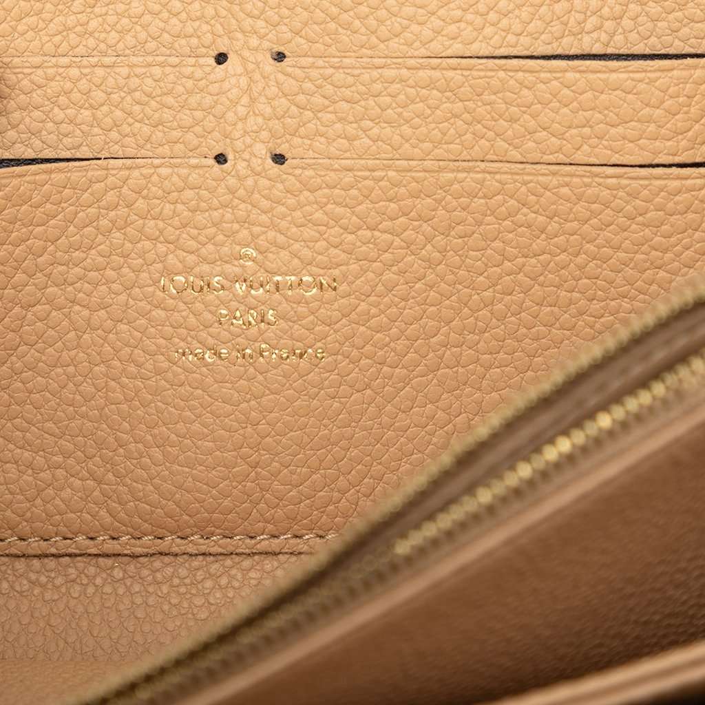 Louis Vuitton Monogram Empreinte Zippy Long Wallet Beige Leather Very good - Box View