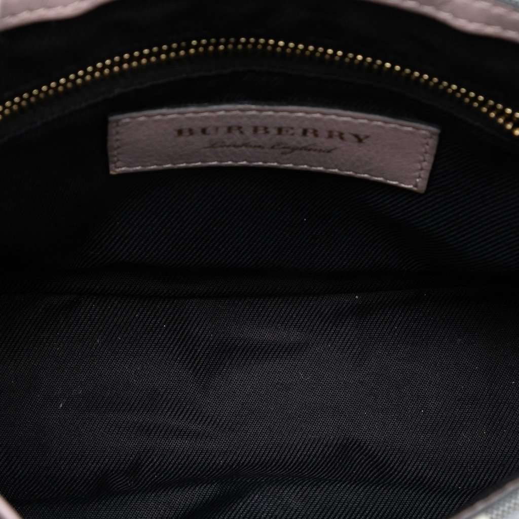Burberry Small Haymarket Check Nylon and Leather Dickens Crossbody Pink Leather Very good condition - Model View