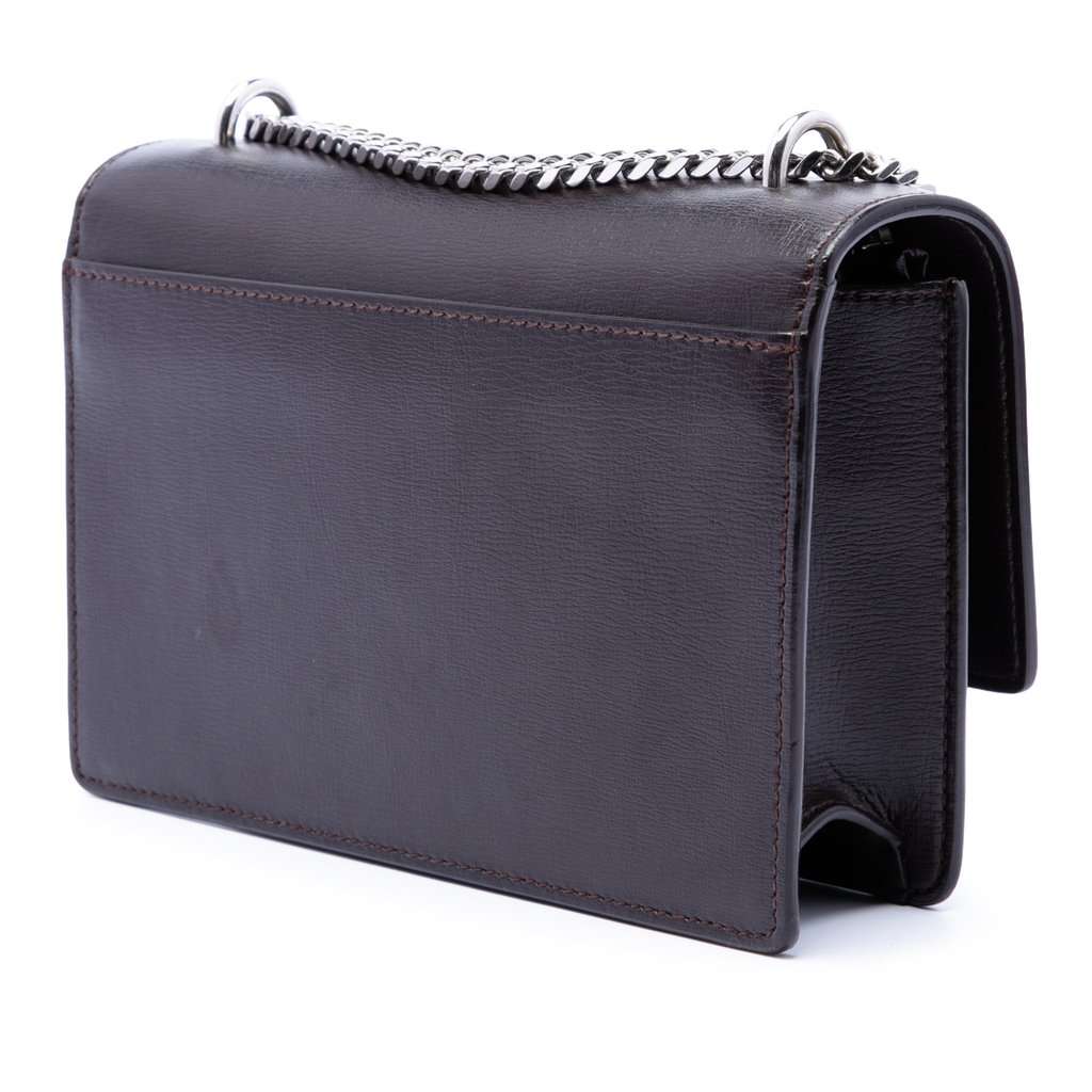 Saint Laurent Small Calfskin Monogram Sunset Crossbody Brown Leather Very good condition - Back View