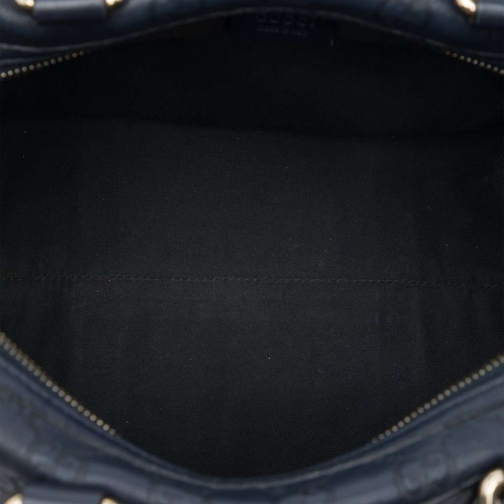 Gucci Medium Guccissima Joy Boston Bag Blue Leather Very good - Model View