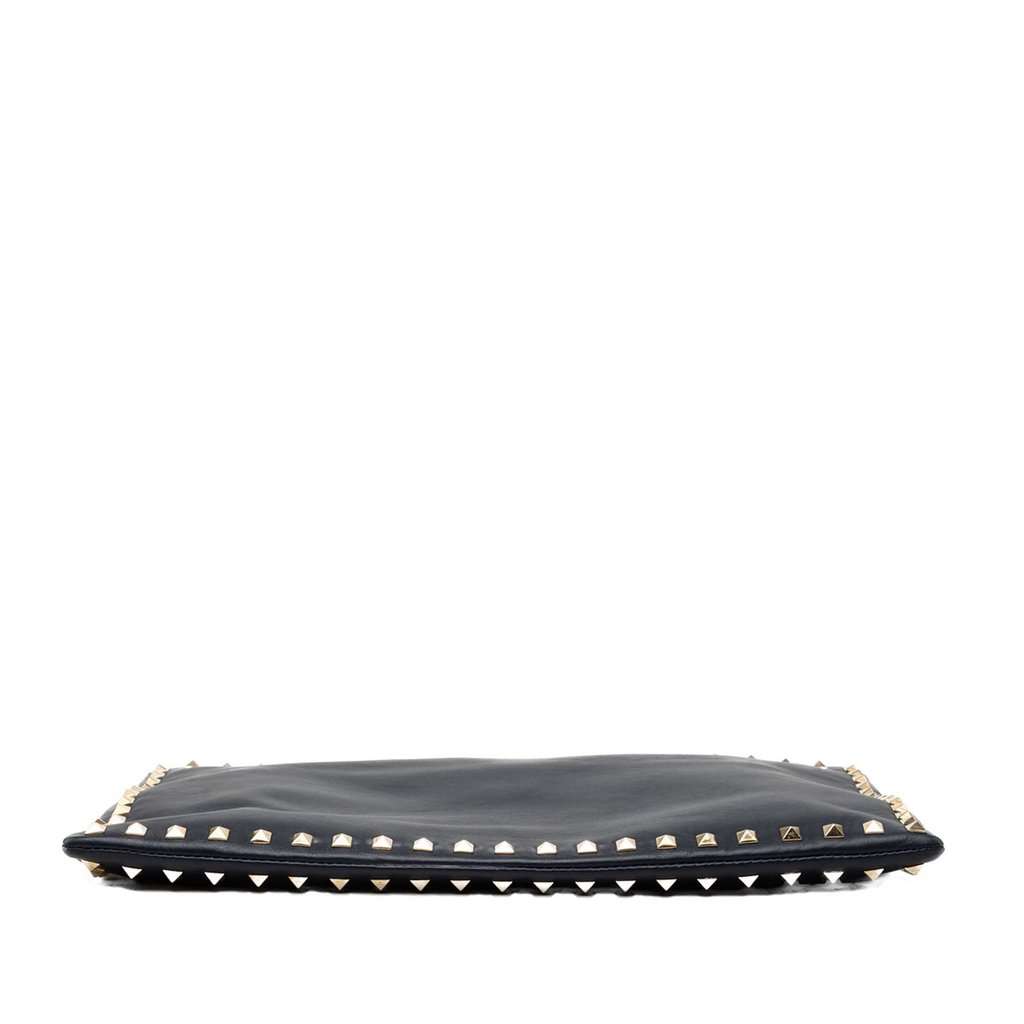 Valentino Leather Rockstud Clutch Black Leather Very good condition - Inside View