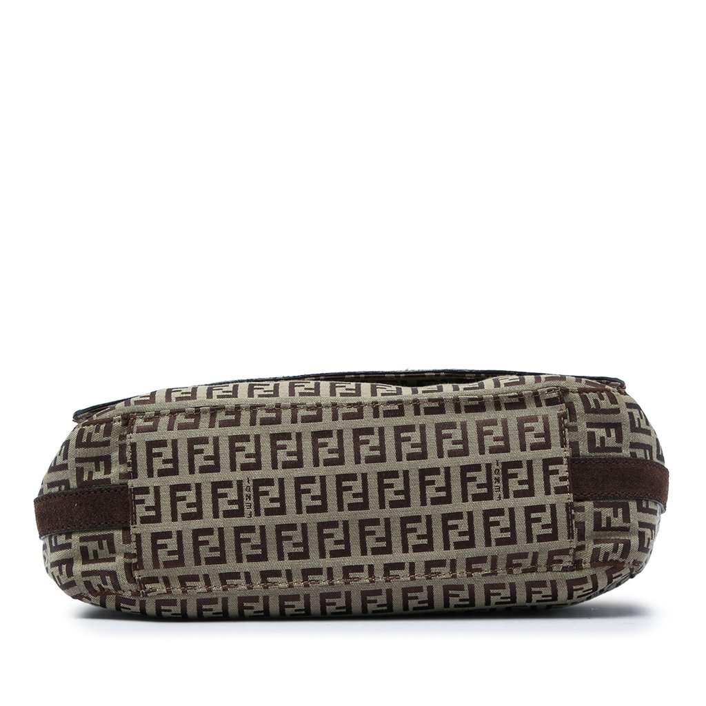 Fendi Zucchino Canvas Messenger Bag Beige Very good - Inside View